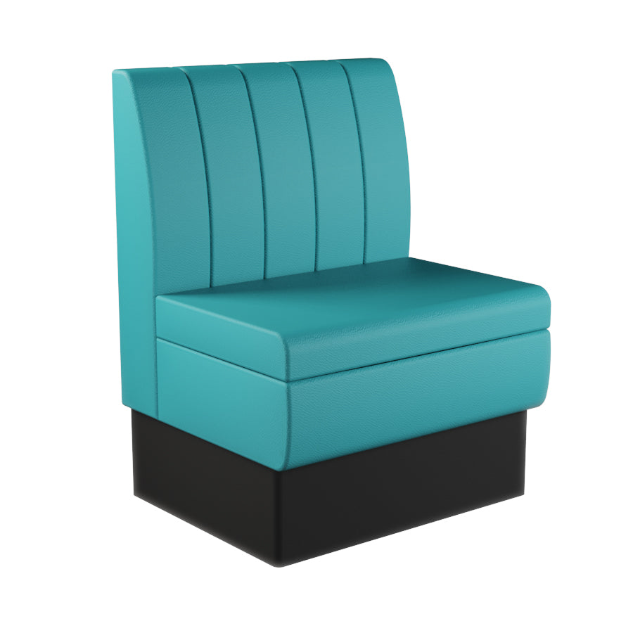 Fluted Straight Booth Seat - 700mm Small Unit
