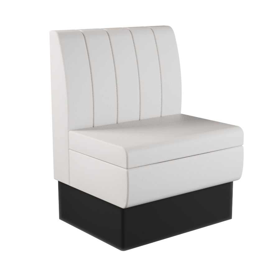 Fluted Straight Booth Seat - 700mm Small Unit