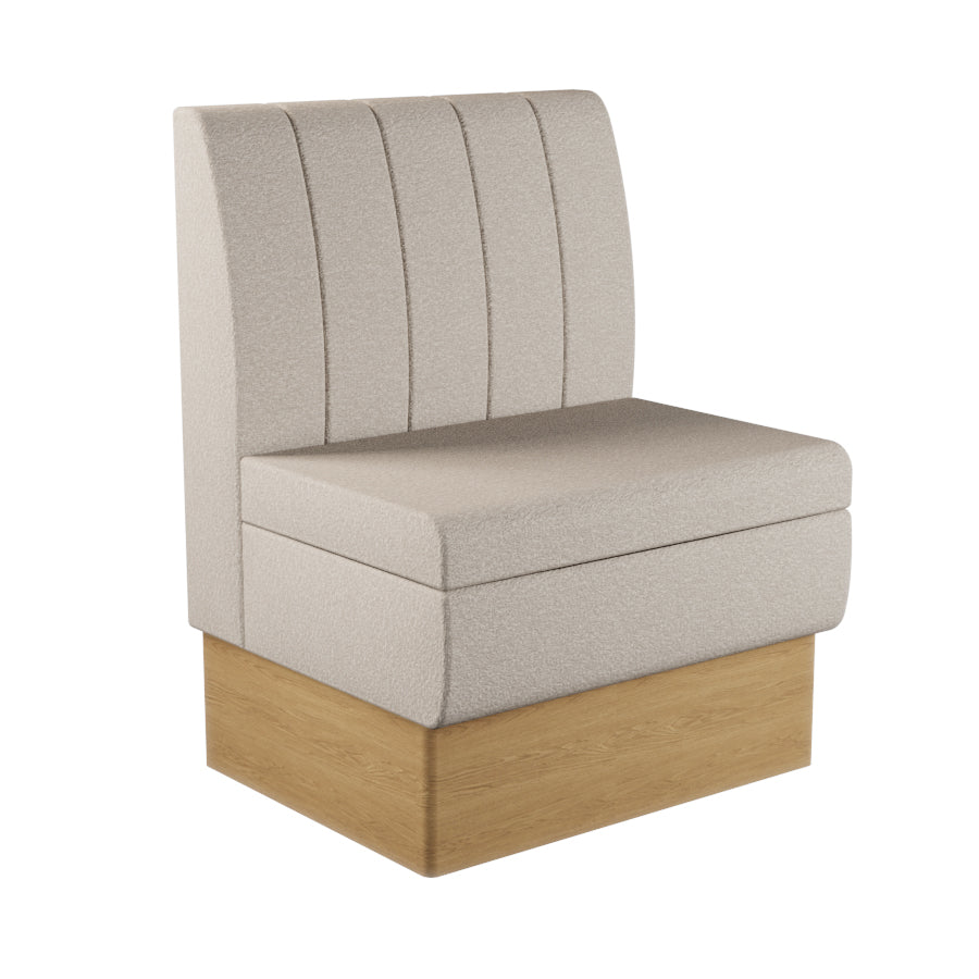 Fluted Straight Booth Seat - 700mm Small Unit