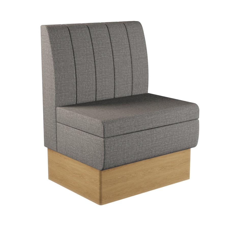 Fluted Straight Booth Seat - 700mm Small Unit