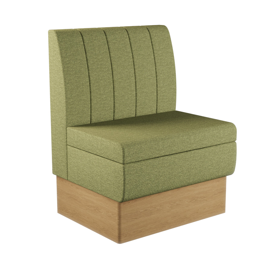 Fluted Straight Booth Seat - 700mm Small Unit