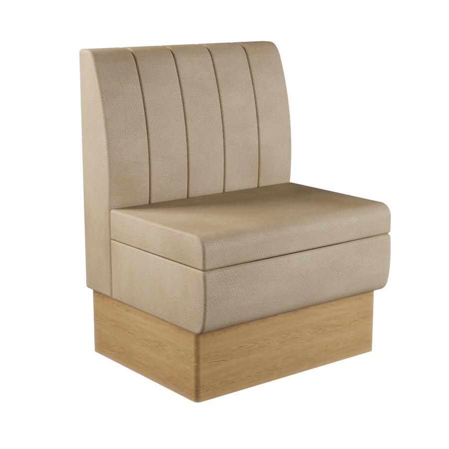 Fluted Straight Booth Seat - 700mm Small Unit