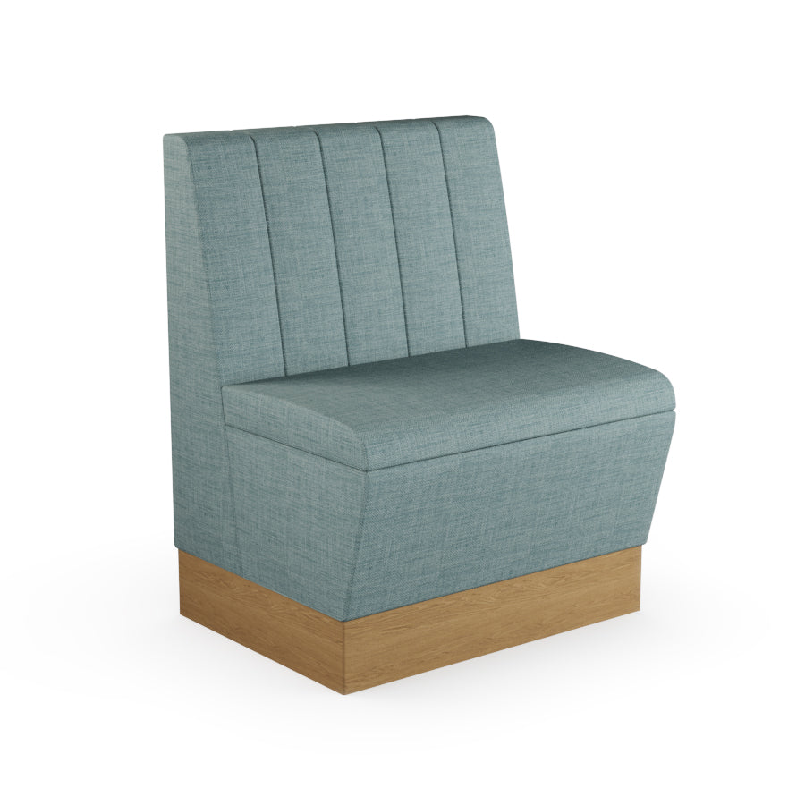 Fluted Straight Booth Seat - 700mm Small Unit