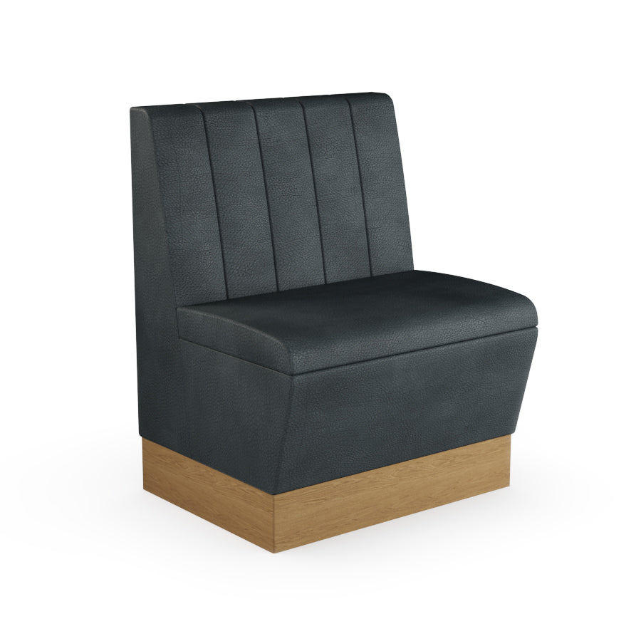 Fluted Straight Booth Seat - 700mm Small Unit