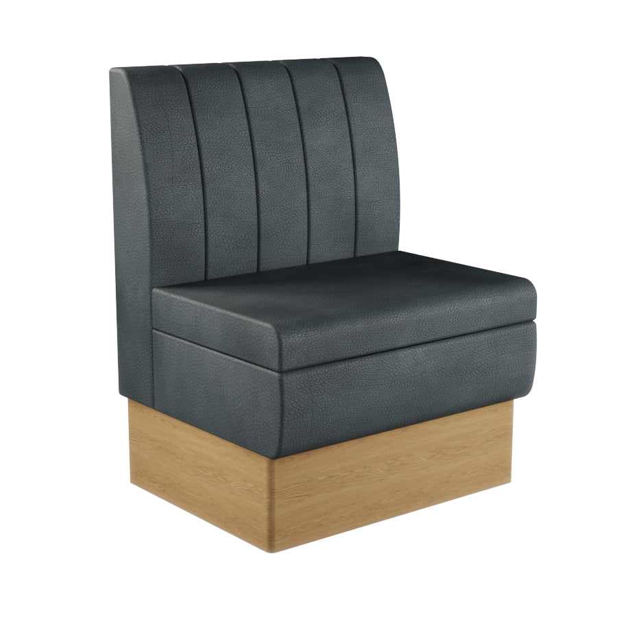 Fluted Straight Booth Seat - 700mm Small Unit