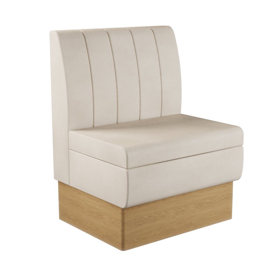 Fluted Straight Booth Seat - 700mm Small Unit
