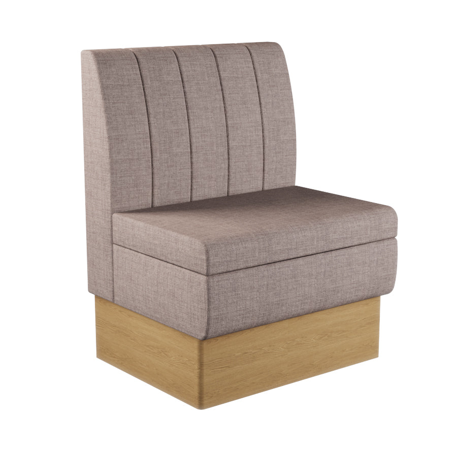 Fluted Straight Booth Seat - 700mm Small Unit