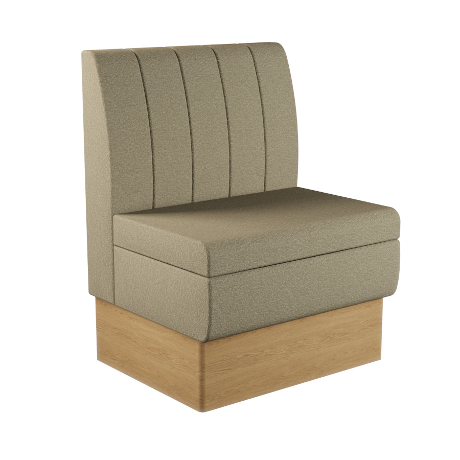 Fluted Straight Booth Seat - 700mm Small Unit