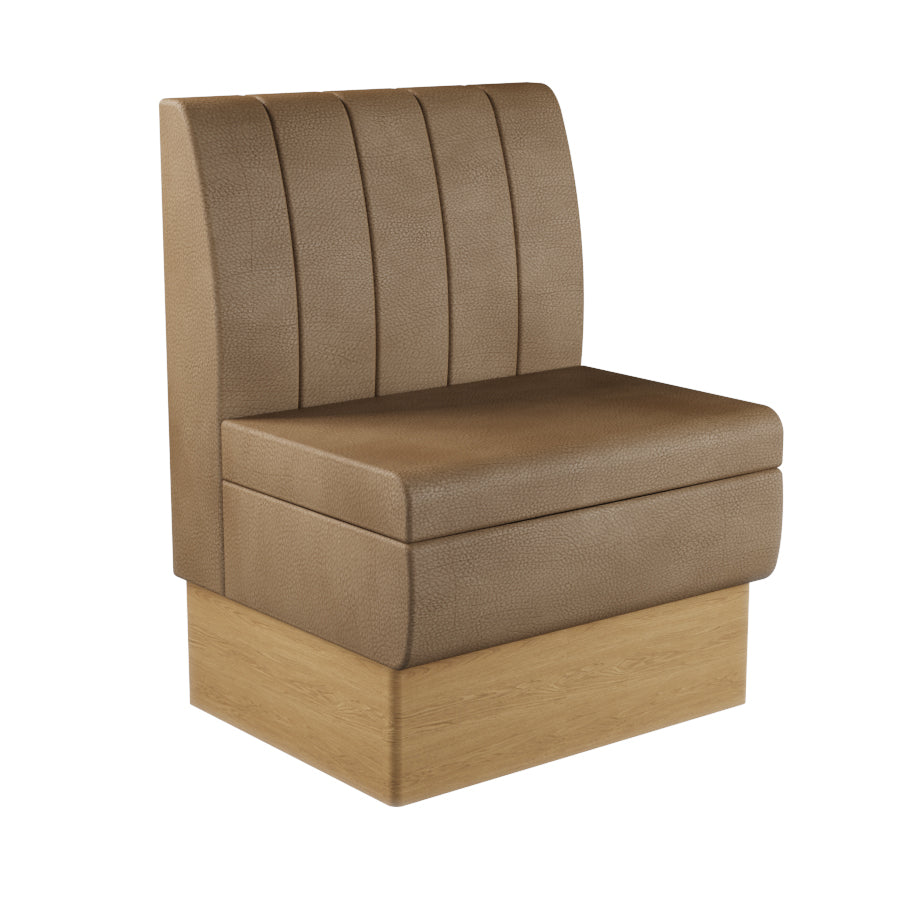 Fluted Straight Booth Seat - 700mm Small Unit