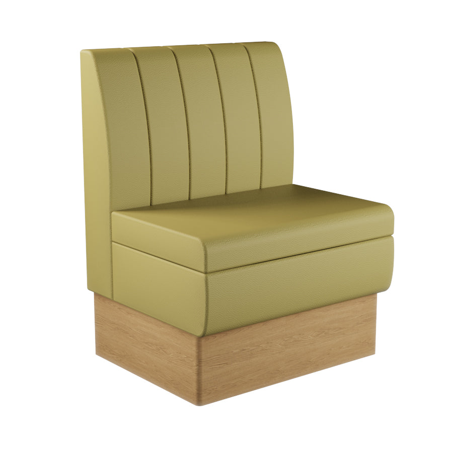 Fluted Straight Booth Seat - 700mm Small Unit
