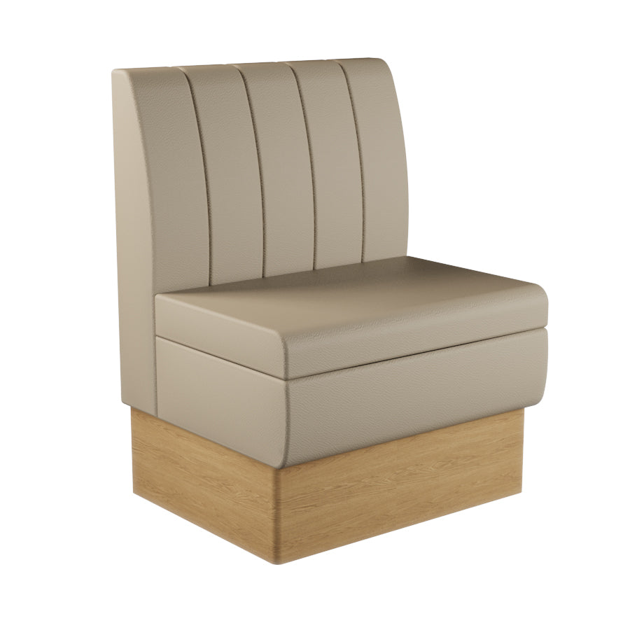 Fluted Straight Booth Seat - 700mm Small Unit