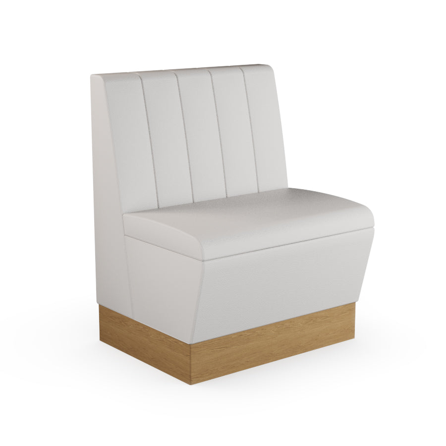 Fluted Straight Booth Seat - 700mm Small Unit