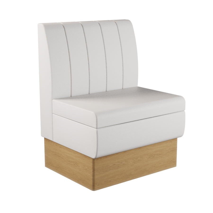 Fluted Straight Booth Seat - 700mm Small Unit