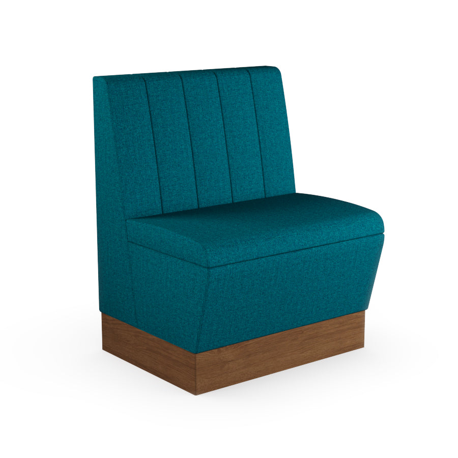 Fluted Straight Booth Seat - 700mm Small Unit