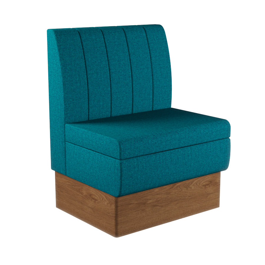 Fluted Straight Booth Seat - 700mm Small Unit
