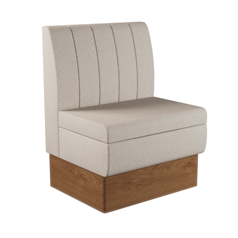 Fluted Straight Booth Seat - 700mm Small Unit