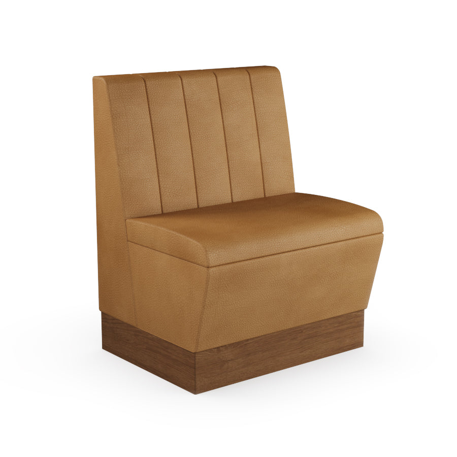 Fluted Straight Booth Seat - 700mm Small Unit