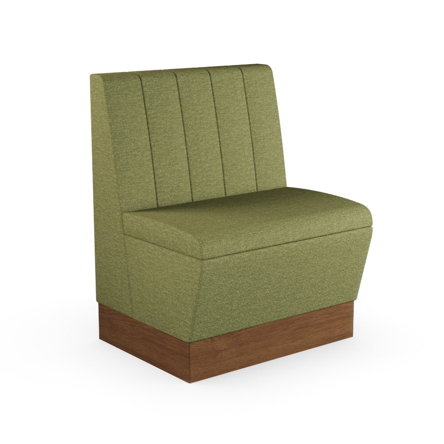 Fluted Straight Booth Seat - 700mm Small Unit