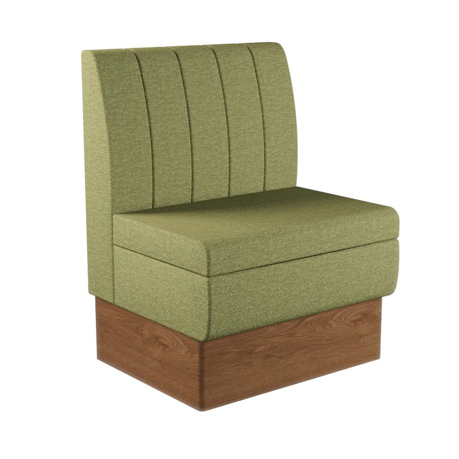 Fluted Straight Booth Seat - 700mm Small Unit