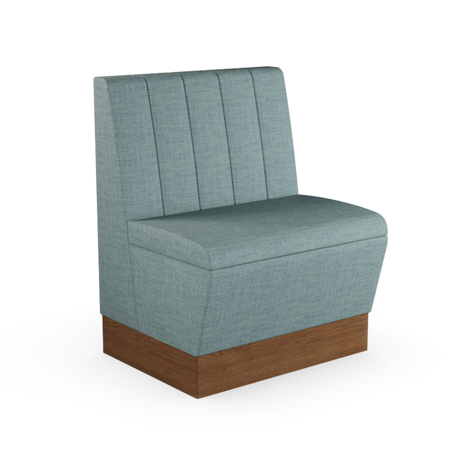 Fluted Straight Booth Seat - 700mm Small Unit