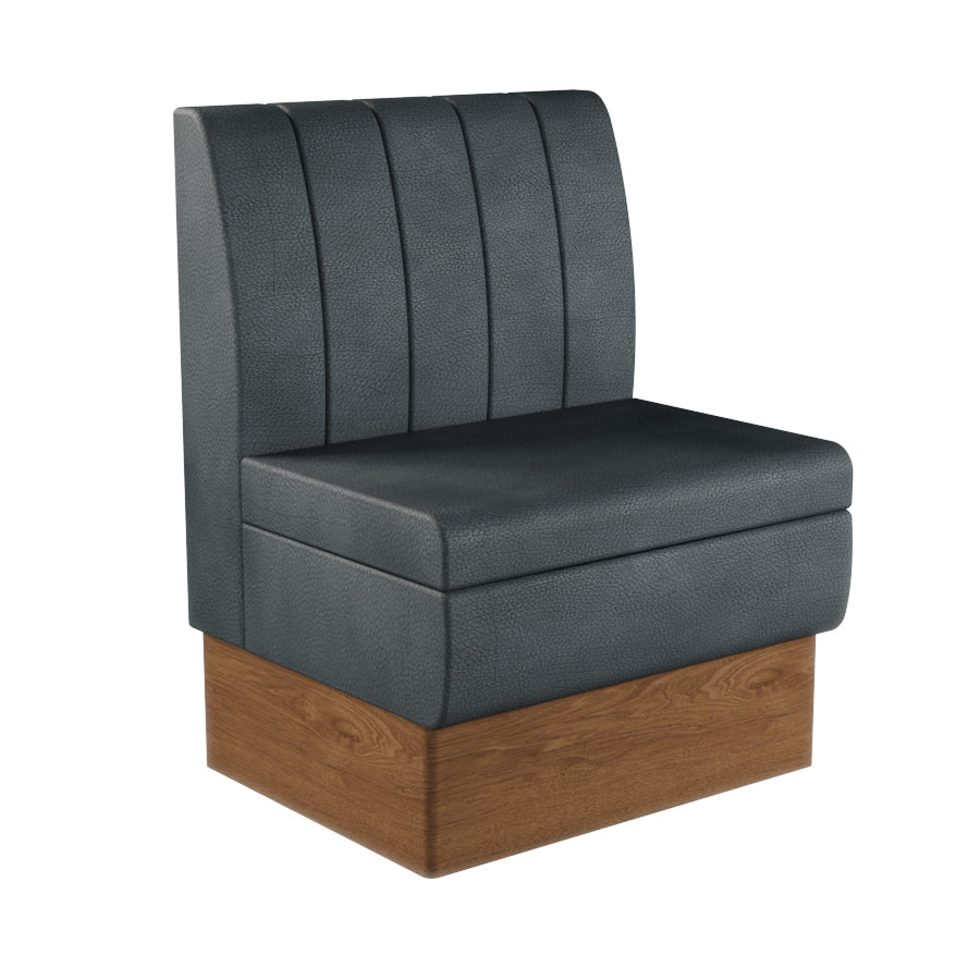 Fluted Straight Booth Seat - 700mm Small Unit