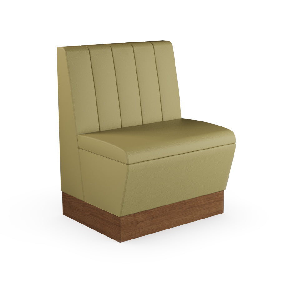 Fluted Straight Booth Seat - 700mm Small Unit
