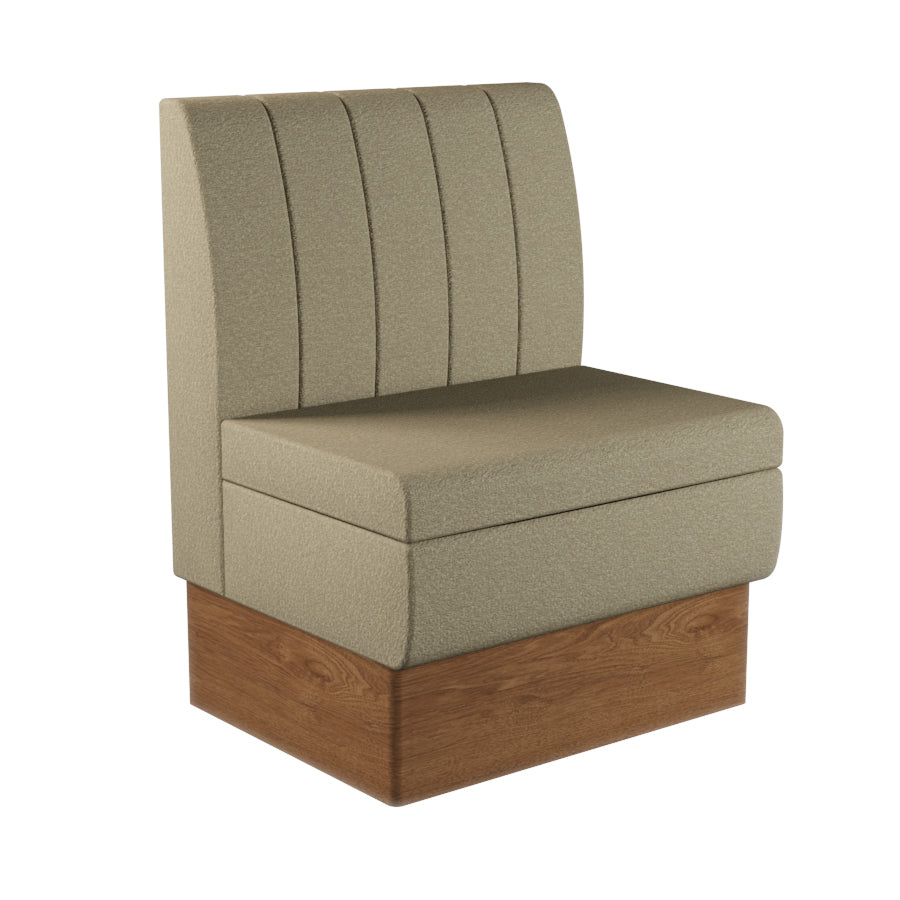 Fluted Straight Booth Seat - 700mm Small Unit