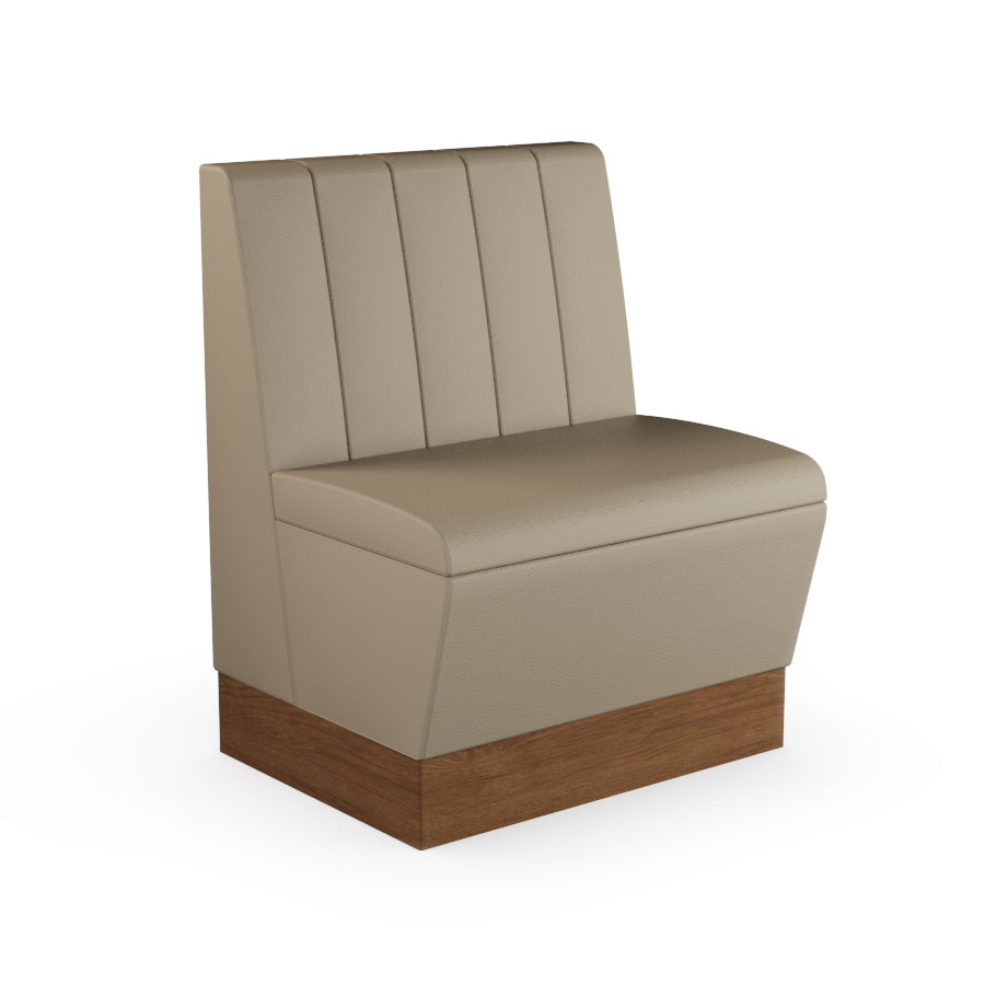 Fluted Straight Booth Seat - 700mm Small Unit