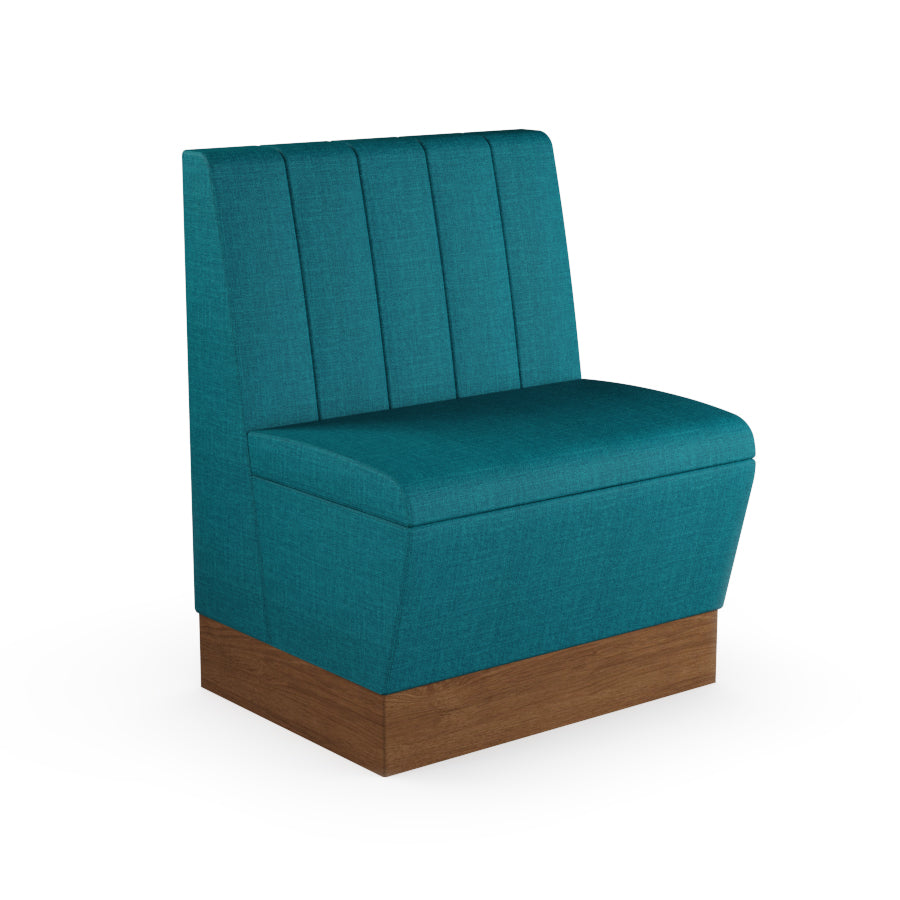 Fluted Straight Booth Seat - 700mm Small Unit