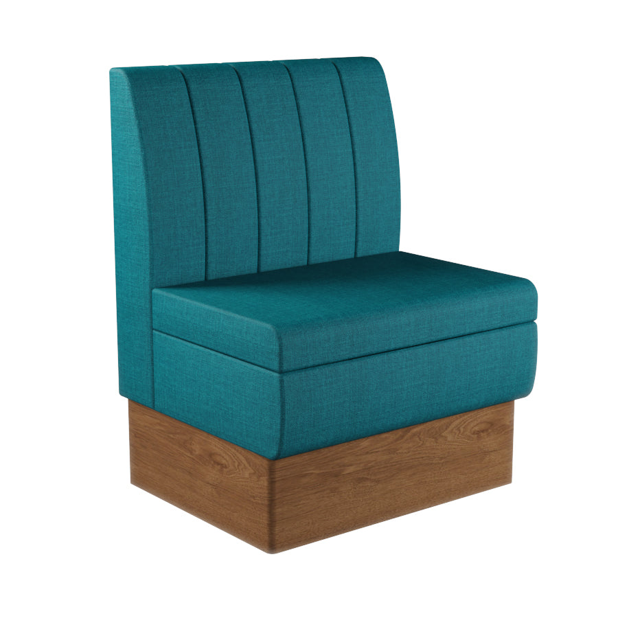 Fluted Straight Booth Seat - 700mm Small Unit