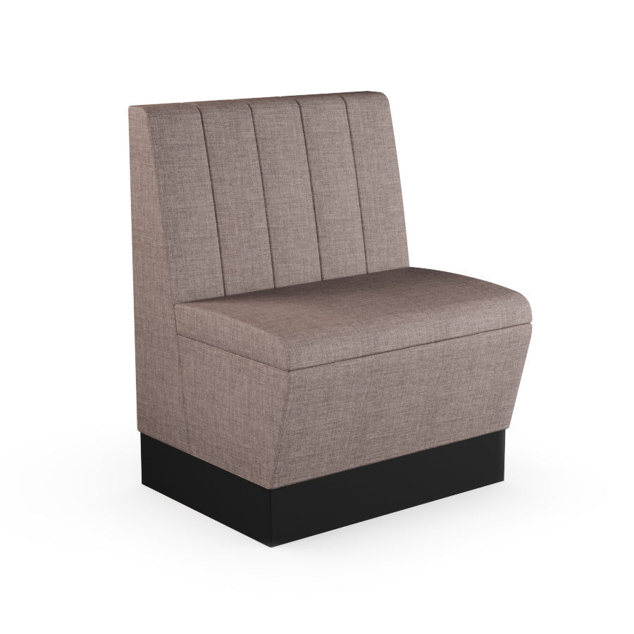 Fluted Straight Booth Seat - 700mm Small Unit