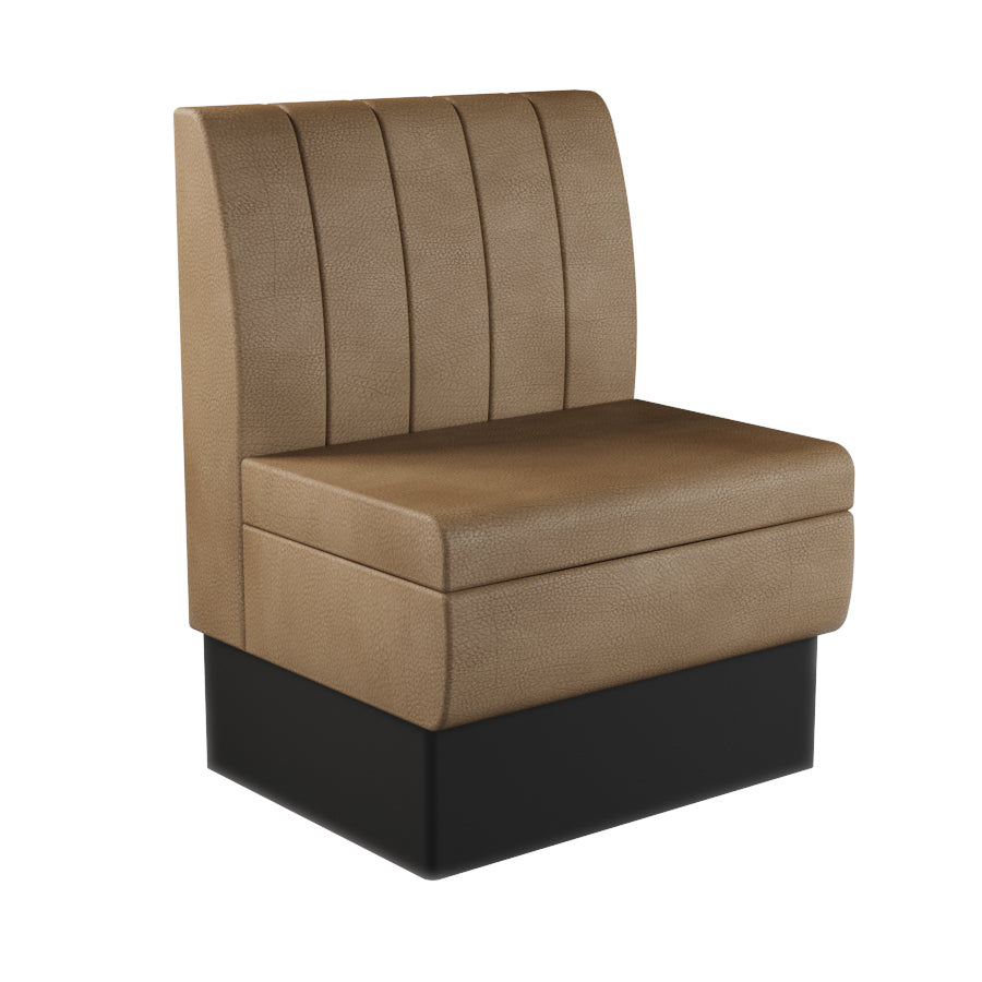 Fluted Straight Booth Seat - 700mm Small Unit