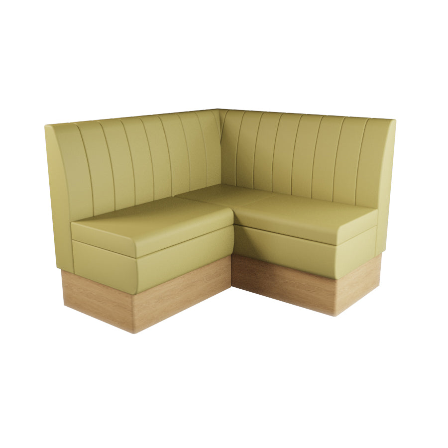 Small Corner Booth Set - Fluted Back