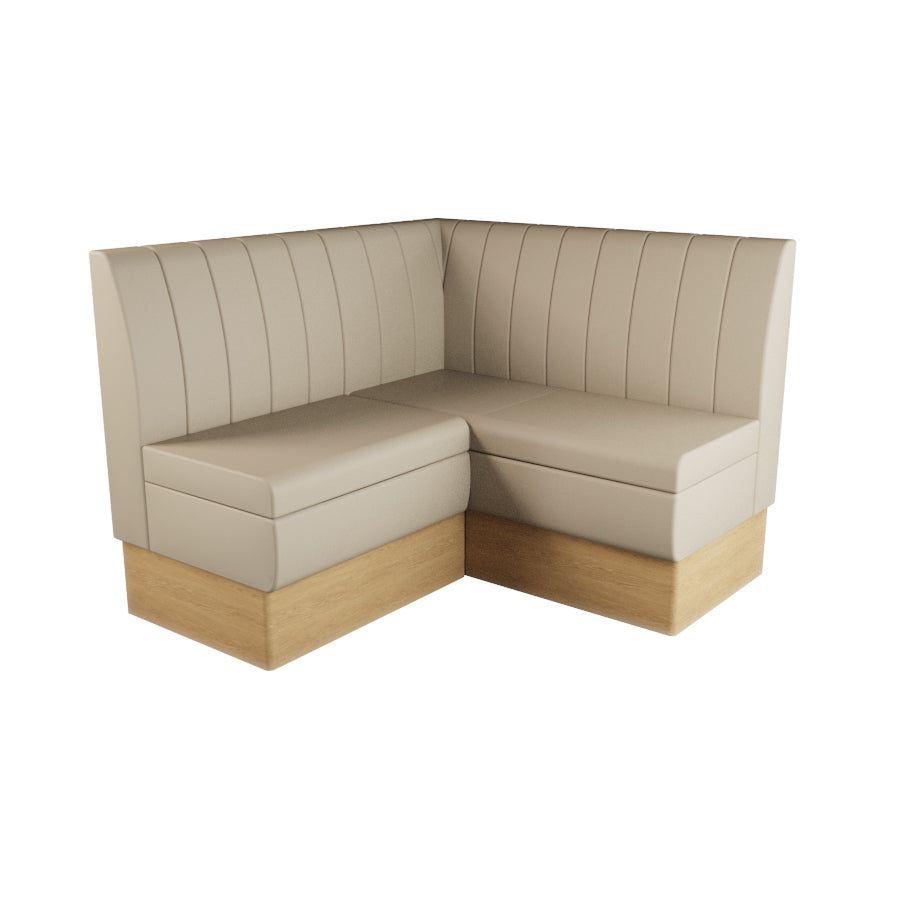 Small Corner Booth Set - Fluted Back