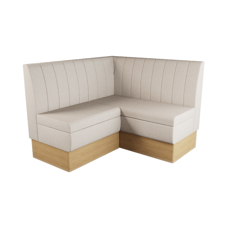 Small Corner Booth Set - Fluted Back