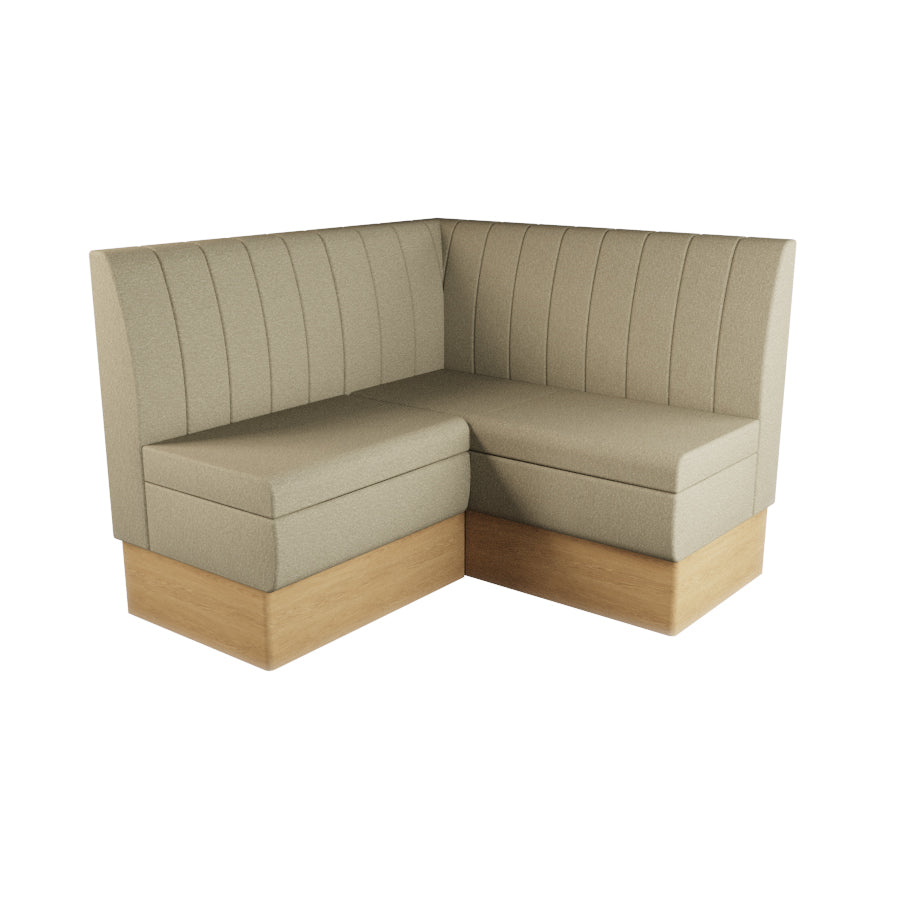 Small Corner Booth Set - Fluted Back