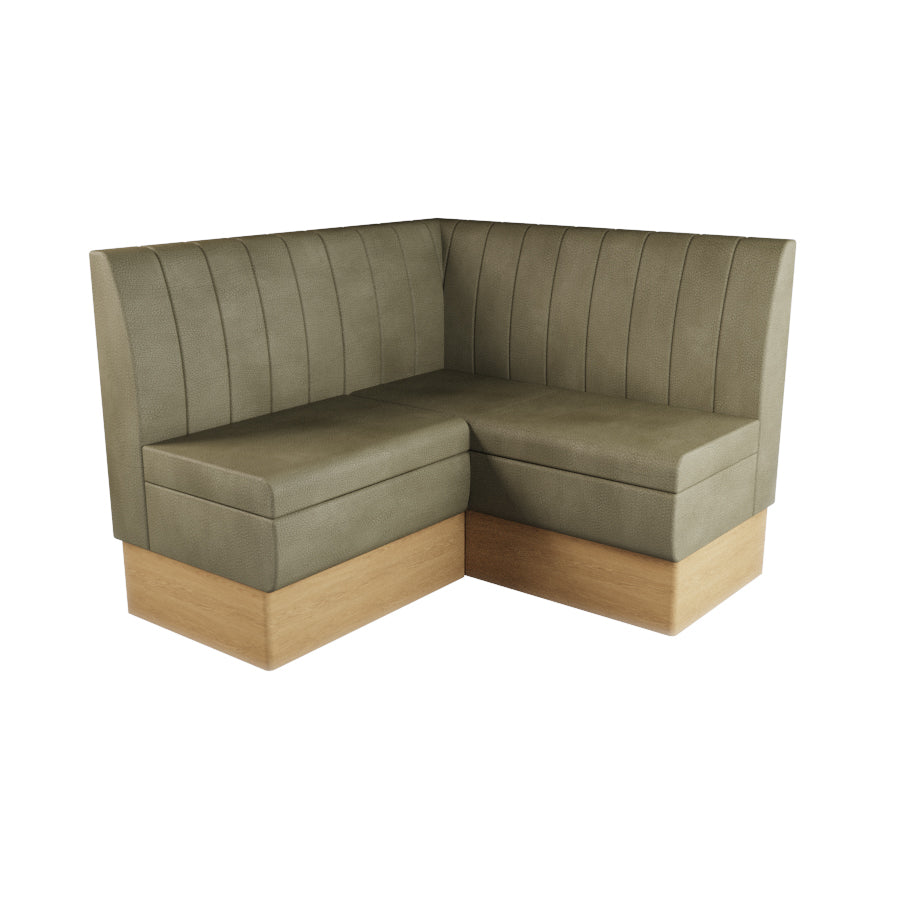 Small Corner Booth Set - Fluted Back