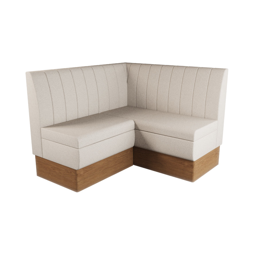 Small Corner Booth Set - Fluted Back