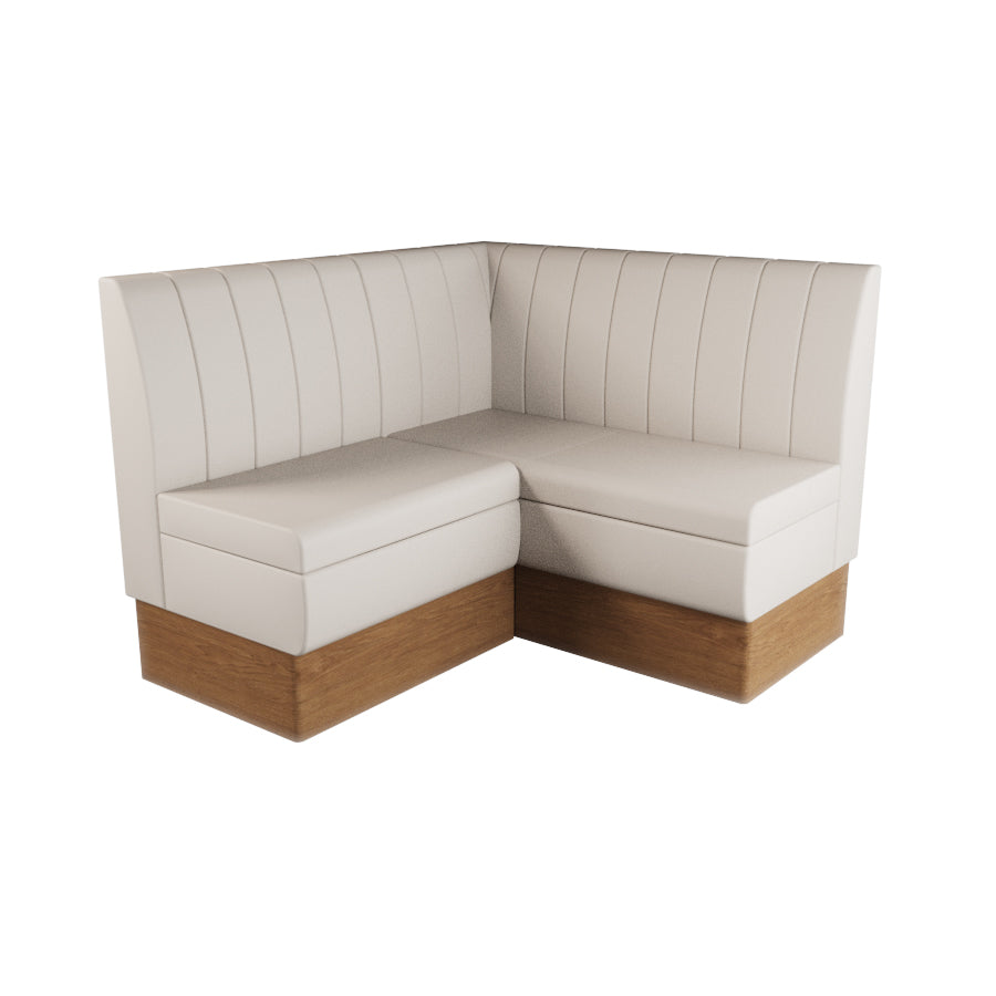 Small Corner Booth Set - Fluted Back