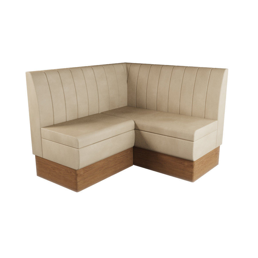 Small Corner Booth Set - Fluted Back