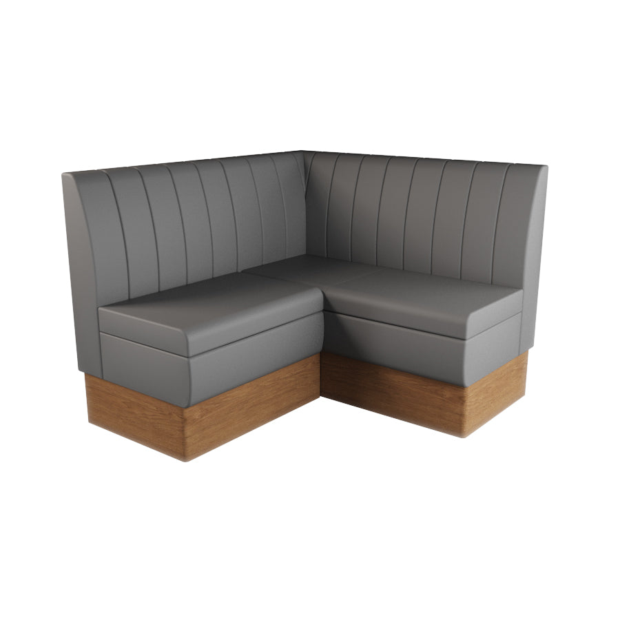 Small Corner Booth Set - Fluted Back