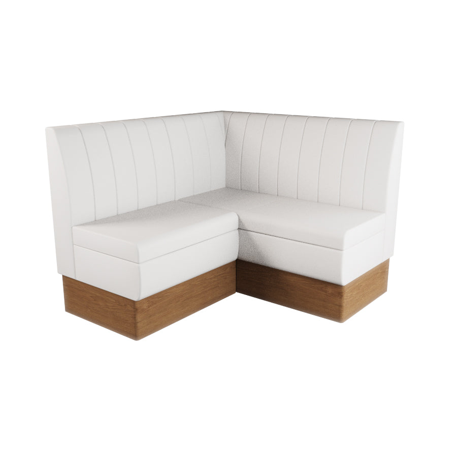 Small Corner Booth Set - Fluted Back