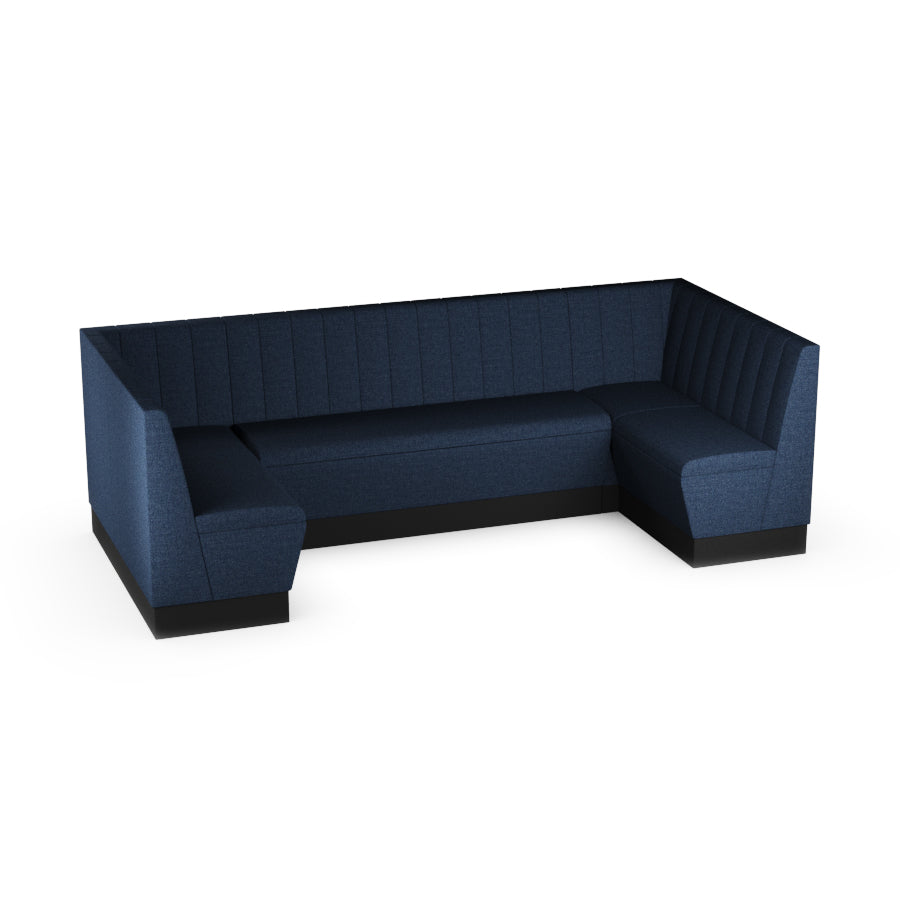 Large U-Shaped Booth Set - Fluted Back