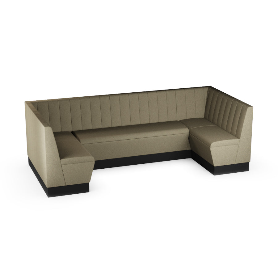 Large U-Shaped Booth Set - Fluted Back