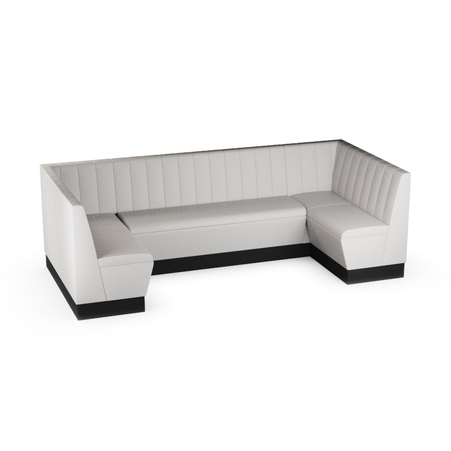 Large U-Shaped Booth Set - Fluted Back