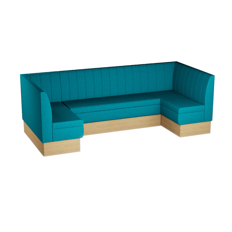 Large U-Shaped Booth Set - Fluted Back