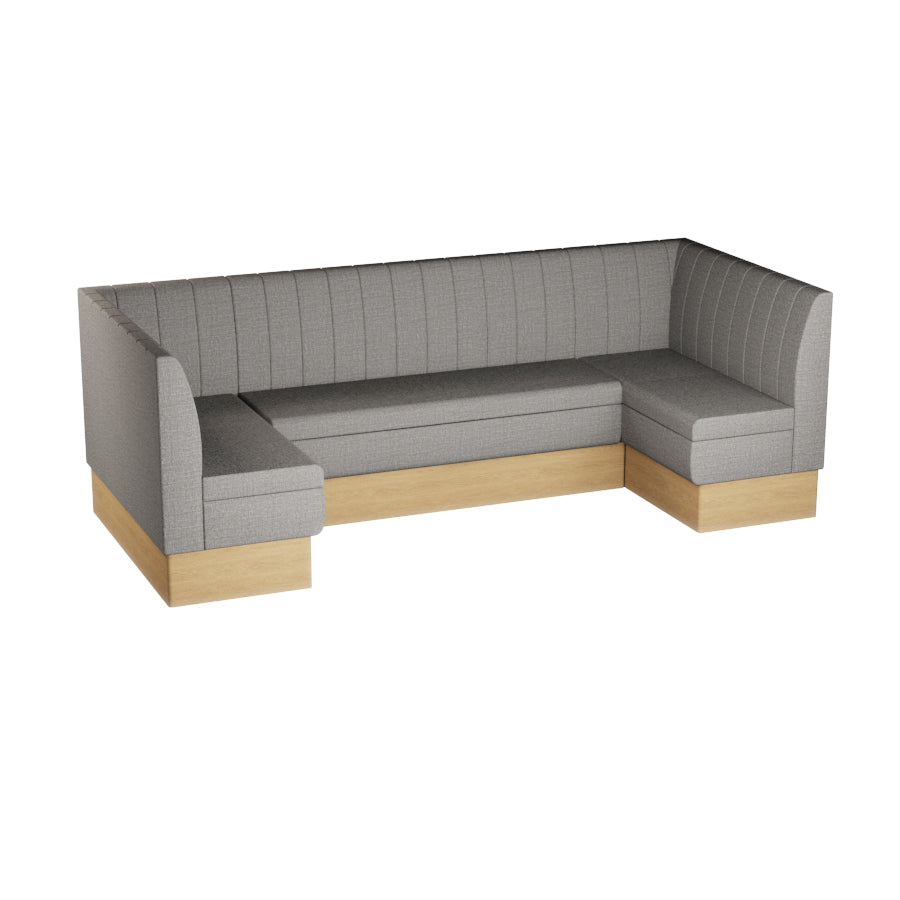 Large U-Shaped Booth Set - Fluted Back