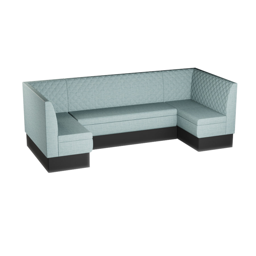 Large U-Shaped Booth Set - Quilted Back
