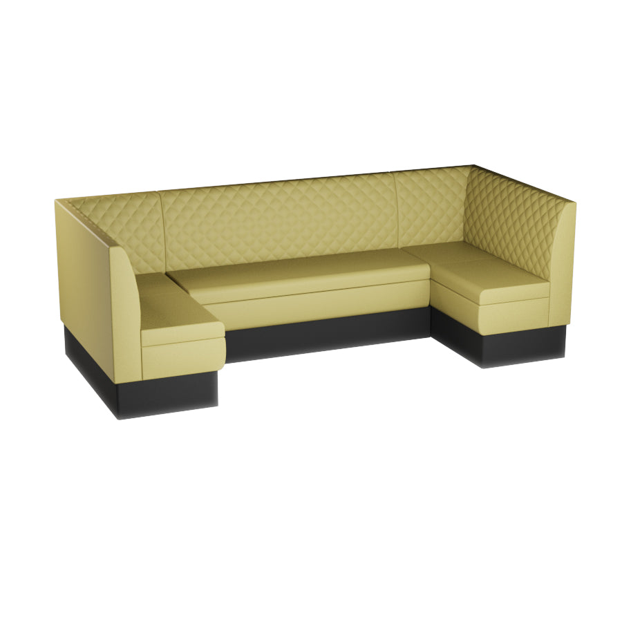 Large U-Shaped Booth Set - Quilted Back