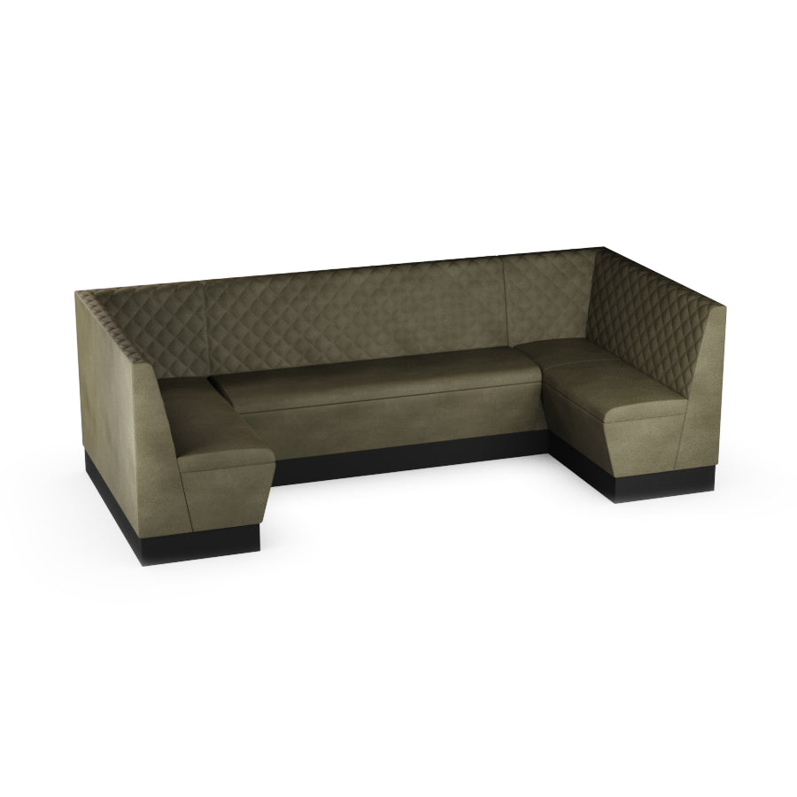 Large U-Shaped Booth Set - Quilted Back